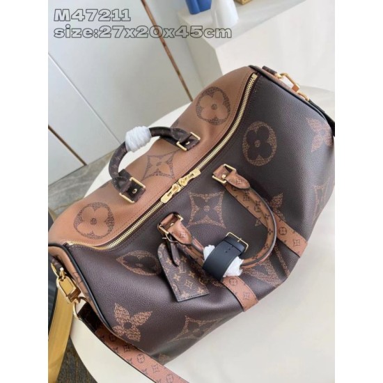 AAA Replica LV Keepall Bandoulière 45 M47211 Monogram Giant 1:1 Replica LV Keepall Bandoulière 45 M47211 Monogram Giant Knockoff