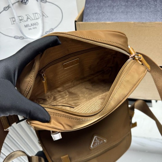 AAA Replica Prada Re-Nylon Shoulder Bag 1BC167 Brown 1:1 Replica Prada Re-Nylon Shoulder Bag 1BC167 Brown Knockoff