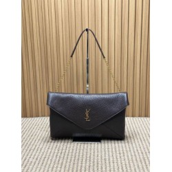 1:1 Replica YSL Saint Laurent Cassandre Large Envelope Bag with Chain Claret Knockoff