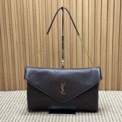 1:1 Replica YSL Saint Laurent Cassandre Large Envelope Bag with Chain Claret Knockoff