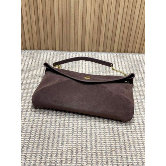 AAA Replica YSL Saint Laurent Cassandre Large Envelope Bag with Chain Brown Suede 1:1 Replica YSL Saint Laurent Cassandre Large Envelope Bag with Chain Brown Suede Knockoff