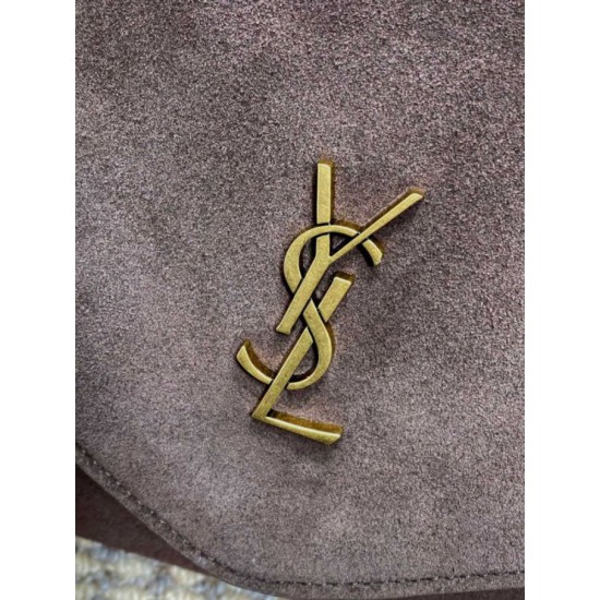 AAA Replica YSL Saint Laurent Cassandre Large Envelope Bag with Chain Brown Suede 1:1 Replica YSL Saint Laurent Cassandre Large Envelope Bag with Chain Brown Suede Knockoff