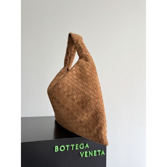 1:1 Replica Bottega Veneta Large Hop Shoulder Bag Brown Suede Knockoff
