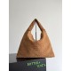 1:1 Replica Bottega Veneta Large Hop Shoulder Bag Brown Suede Knockoff