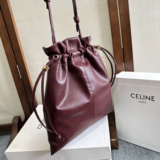 1:1 Replica Celine Crystal Small Hobo Bag Brown Knockoff