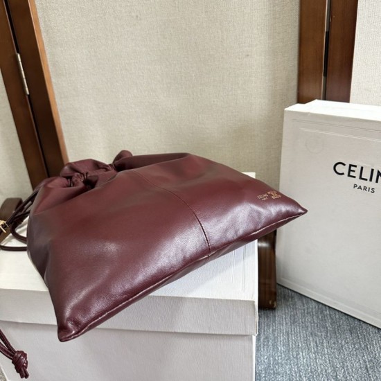 1:1 Replica Celine Crystal Small Hobo Bag Brown Knockoff