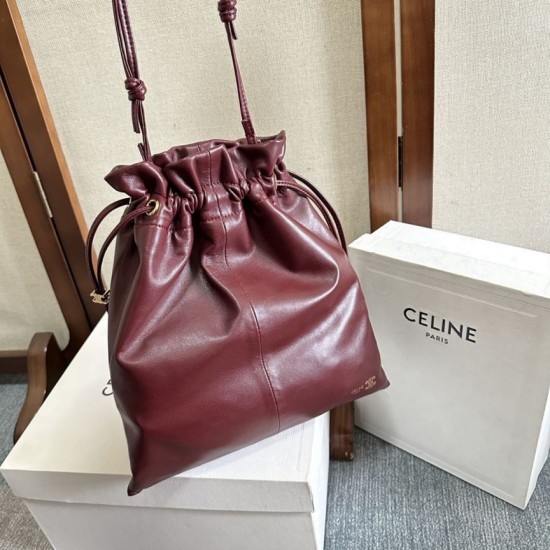1:1 Replica Celine Crystal Small Hobo Bag Brown Knockoff