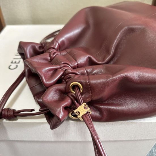 1:1 Replica Celine Crystal Small Hobo Bag Brown Knockoff