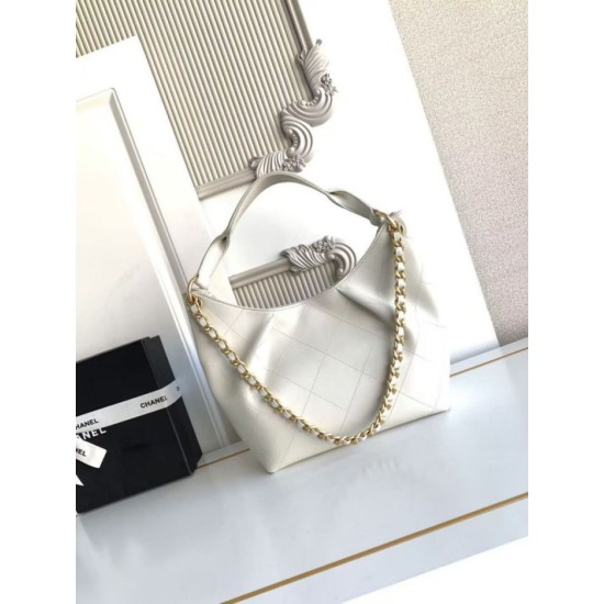 AAA Replica Chanel 26C Maxi Hobo Hippie Bag AS5970 AS5978 White 1:1 Replica Chanel 26C Maxi Hobo Hippie Bag AS5970 AS5978 White Knockoff