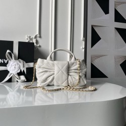 1:1 Replica Chanel 25K Mini Bow AS5849 White Lambskin Knockoff