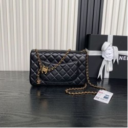 1:1 Replica Chanel AS5756 Small Rectangular Flap Bag with Top Handle Black Knockoff