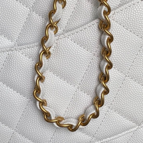 1:1 Replica Chanel Small Chain Shoulder Bag with Top Handle White AS5702 Knockoff