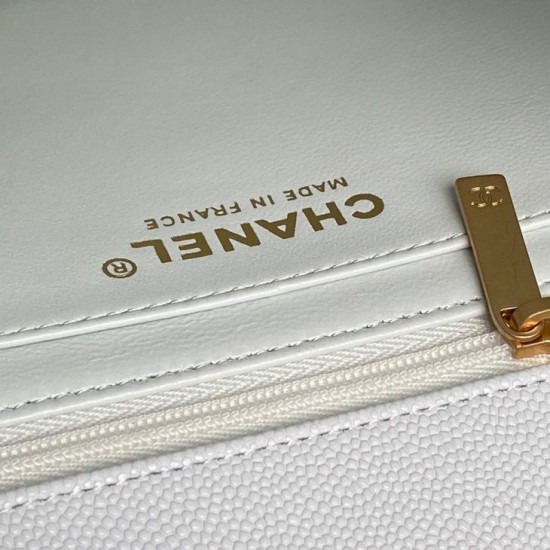 1:1 Replica Chanel Small Chain Shoulder Bag with Top Handle White AS5702 Knockoff