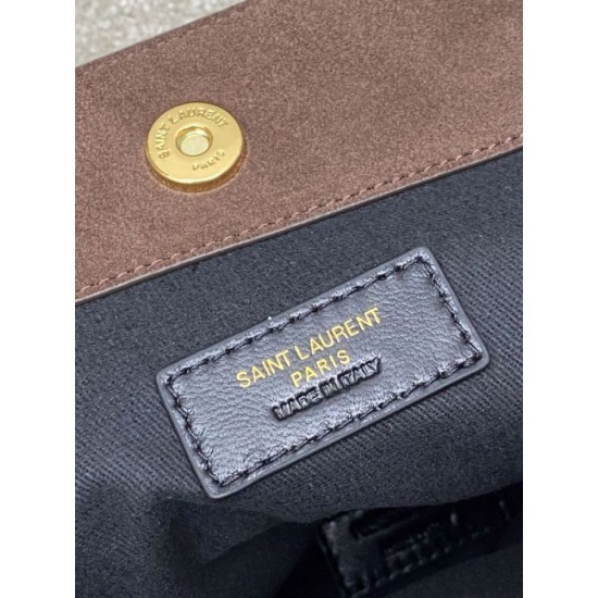 1:1 Replica YSL Saint Laurent Jamie 4.3 Pochon Shopping Suede Shoulder Bag Brown Knockoff