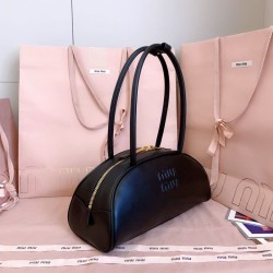 1:1 Replica Miu Miu Beau Cognac Brown 5BB193 Handbags Black Knockoff