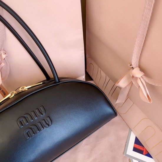 AAA Replica Miu Miu Beau Cognac Brown 5BB193 Handbags Black 1:1 Replica Miu Miu Beau Cognac Brown 5BB193 Handbags Black Knockoff
