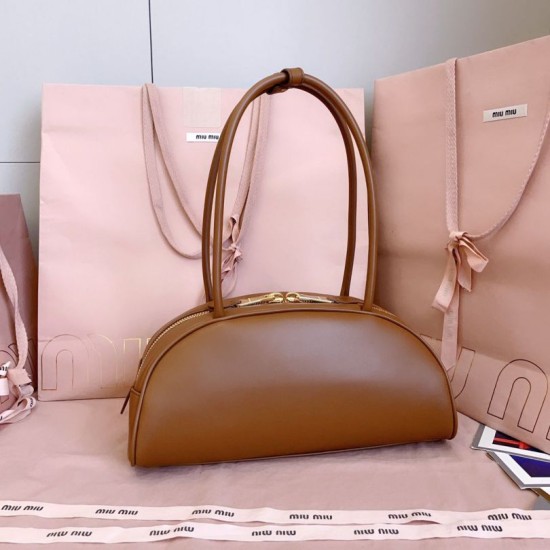 AAA Replica Miu Miu Beau Cognac Brown 5BB193 Handbags Brown 5BB193 1:1 Replica Miu Miu Beau Cognac Brown 5BB193 Handbags Brown 5BB193 Knockoff