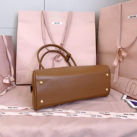 AAA Replica Miu Miu Beau Cognac Brown 5BB193 Handbags Brown 5BB193 1:1 Replica Miu Miu Beau Cognac Brown 5BB193 Handbags Brown 5BB193 Knockoff