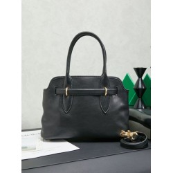 1:1 Replica Miu Miu Tote Bags Adventure Nappa Leather 5BA292 Black Knockoff