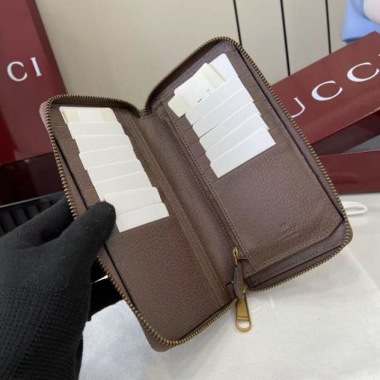 1:1 Replica Gucci Ophidia Zip Around Wallet 838619 Brown Knockoff