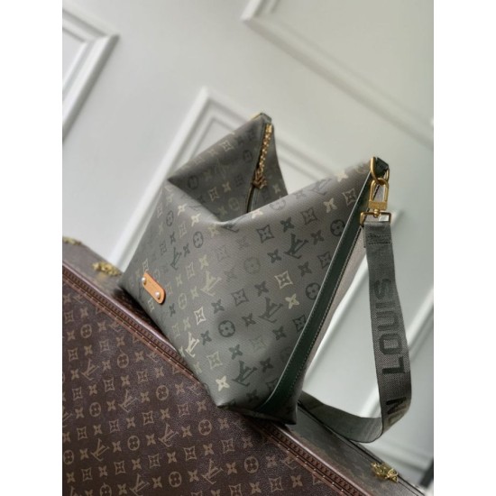 AAA Replica Louis Vuitton Vagabond Hobo Bag M27181 Monogram Green 1:1 Replica Louis Vuitton Vagabond Hobo Bag M27181 Monogram Green Knockoff