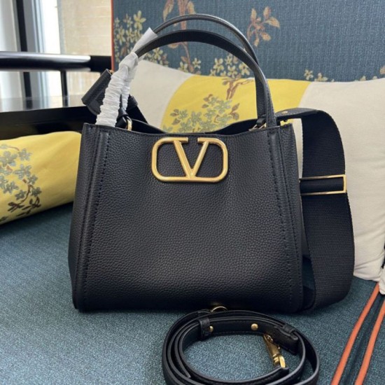 AAA Replica Valentino Garavani Alltime Medium Grained Calfskin Handbag Black Garnet 1:1 Replica Valentino Garavani Alltime Medium Grained Calfskin Handbag Black Garnet Knockoff
