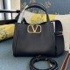AAA Replica Valentino Garavani Alltime Medium Grained Calfskin Handbag Black Garnet 1:1 Replica Valentino Garavani Alltime Medium Grained Calfskin Handbag Black Garnet Knockoff