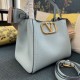 AAA Replica Valentino Garavani Alltime Medium Grained Calfskin Handbag Blue 1:1 Replica Valentino Garavani Alltime Medium Grained Calfskin Handbag Blue Knockoff