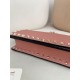 1:1 Replica Valentino Garavani Rockstud Chain Wallet Pink Knockoff
