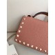 1:1 Replica Valentino Garavani Rockstud Chain Wallet Pink Knockoff