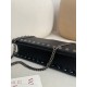 1:1 Replica Valentino Garavani Rockstud Chain Wallet Black Knockoff