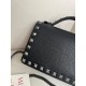 1:1 Replica Valentino Garavani Rockstud Chain Wallet Black Knockoff