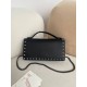 1:1 Replica Valentino Garavani Rockstud Chain Wallet Black Knockoff
