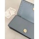 1:1 Replica Valentino Garavani Rockstud Chain Wallet Blue Knockoff
