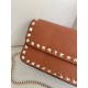 1:1 Replica Valentino Garavani Rockstud Small Flap Crossbody Bag Brown Knockoff