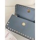 1:1 Replica Valentino Garavani Rockstud Small Flap Crossbody Bag Blue Knockoff