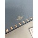 1:1 Replica Valentino Garavani Rockstud Small Flap Crossbody Bag Blue Knockoff