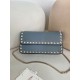 1:1 Replica Valentino Garavani Rockstud Small Flap Crossbody Bag Blue Knockoff