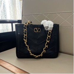 1:1 Replica Valentino Garavani Laseine Small/Medium Tote Bag Black Knockoff
