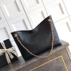 1:1 Replica Chanel Ultimate Soft Hobo Bag Vintage Quilted Small/Medium Black Knockoff