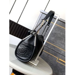 1:1 Replica Chanel Mini Classic Flap Bow 25K Top Handle Bag AS2431 Black Knockoff