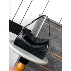 1:1 Replica Chanel Mini Classic Flap Bow 25K Top Handle Bag AS2431 Black Knockoff
