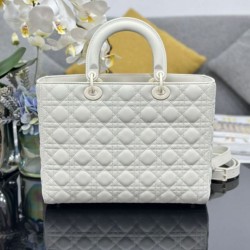 AAA Replica Dior Lady Dior Large Matte Cannage Handbag with Flap White 1:1 Replica Dior Lady Dior Large Matte Cannage Handbag with Flap White Knockoff