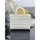 1:1 Replica Dior Lady Dior Large Matte Cannage Handbag with Flap White Knockoff