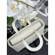 1:1 Replica Dior Lady Dior Large Matte Cannage Handbag with Flap White Knockoff