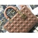 1:1 Replica Dior Lady Dior Large Quilted Lambskin Cannage Bag Brown Knockoff