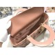 1:1 Replica Dior Lady Dior Large Quilted Lambskin Cannage Bag Brown Knockoff