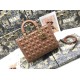 1:1 Replica Dior Lady Dior Large Quilted Lambskin Cannage Bag Brown Knockoff