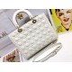 1:1 Replica Dior Lady Dior Large Quilted Lambskin Cannage Bag White Knockoff