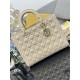 1:1 Replica Large Dior Lady Dior Quilted Lambskin Bag Camel Knockoff
